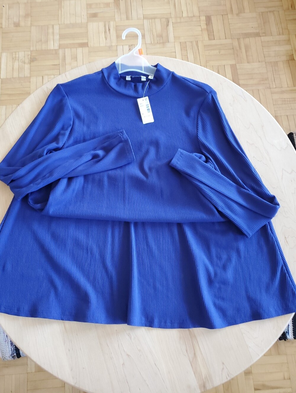 Brand New  ,Elegant Fall  Long Sleeve Swing Dress From Ritmans- beautiful Blue .